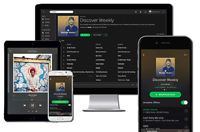Interfaccia Spotify