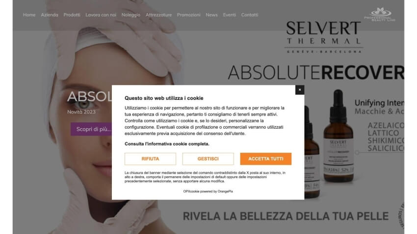 Professional Beauty Line - OPXcookie - Siti Web OrangePix