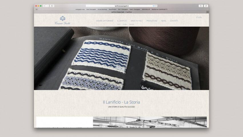Lanificio Cesare Gatti - Siti Web OrangePix